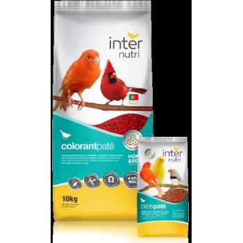 Dist. de Alimentos p/ t/ tipo de Animais | Birds (Pássaros) COLORANT PATÉ | Saco de 700g/ 10kg  Alimentos complementar para Pássaros Granívoros de Fator Vermelho.
